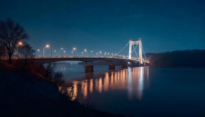 Naklejka premium bridge over river