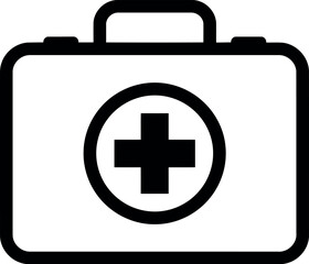 Obraz premium First aid kit icon medical emergency symbol