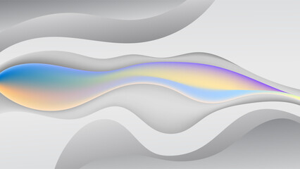 ABSTRACT GREY BACKGROUND WITH HANDDRAWN ORGANIC SHAPES ELEGANT GRADIENT MESH YELLOW BLUE ORANGE PURPLE SMOOTH COLOR DESIGN VECTOR TEMPLATE GOOD FOR MODERN WEBSITE, WALLPAPER, COVER DESIGN 