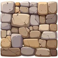 Obraz premium Cartoon stone wall pattern (1)