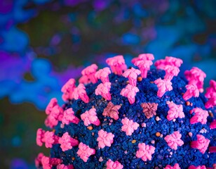 Close-up of a virus model