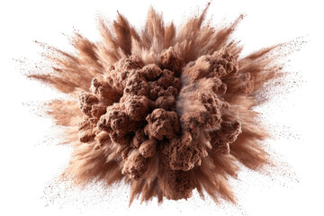 Powder explosion, light brown, dynamic,  abstract