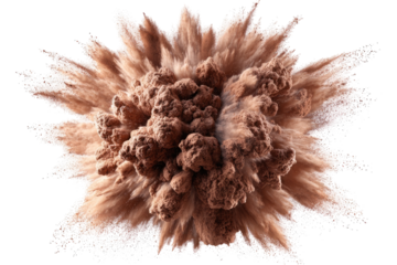 Powder explosion, light brown, dynamic,  abstract