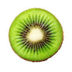 Close-up kiwi slice, vibrant green flesh (1)