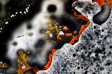 Mixed liquids in fluid colorful painting