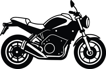 Obraz premium ducati monster bike vector silhouette illustration