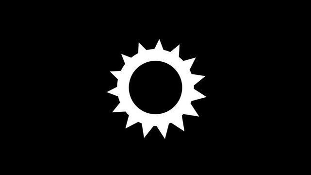 settings Icon vector illustration. Gear Sign icon or Cog settings sign for web and app. Simple black setting gear icon isolated on black background.4k, video,