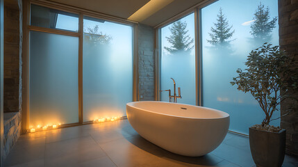 Fototapeta premium modern bathroom interior