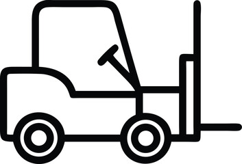 forklift vector silhouette