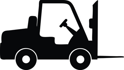 forklift vector silhouette