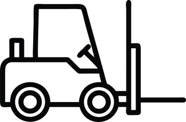 forklift vector silhouette