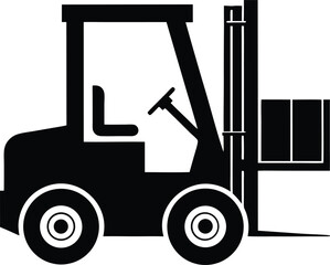 forklift vector silhouette