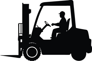 forklift vector silhouette