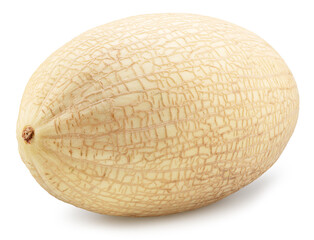 White oval melon isolated on white background. File contains clipping path.