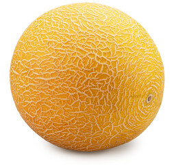 Galia melon isolated on white background. Cut out PNG file.