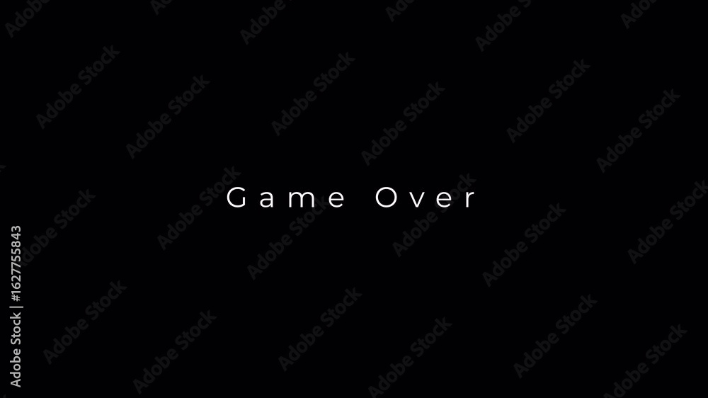 Aufkleber stylized glitch animation of “game over” text with alpha channel. great for creative stream scenes.