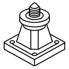 Wall Scanner Line Art Vector Minimalist Home Inspection Tool Illustration