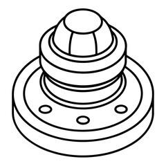 Wall Scanner Line Art Vector Minimalist Home Inspection Tool Illustration