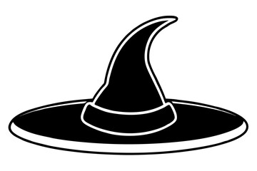 witch hat silhouette vector illustration