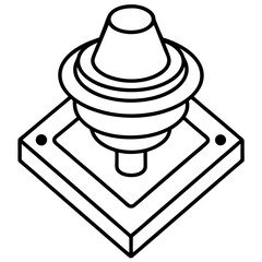 Wall Scanner Line Art Vector Minimalist Home Inspection Tool Illustration