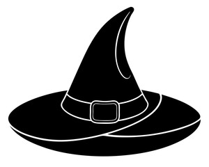 witch hat silhouette vector illustration