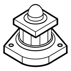 Wall Scanner Line Art Vector Minimalist Home Inspection Tool Illustration