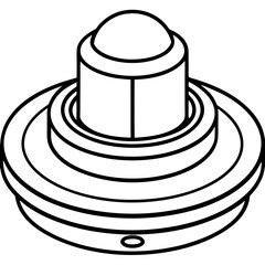Wall Scanner Line Art Vector Minimalist Home Inspection Tool Illustration