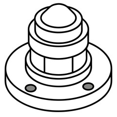 Wall Scanner Line Art Vector Minimalist Home Inspection Tool Illustration
