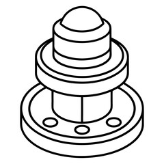 Wall Scanner Line Art Vector Minimalist Home Inspection Tool Illustration