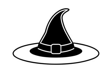 witch hat silhouette vector illustration