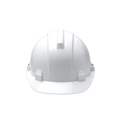 Clean safety construction helmet equipment, white, industrial style on transparent background
