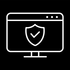 Cybersecurity Shield icon. Vector icon design