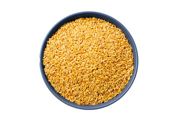 Organic golden flaxseeds, rich in omega-3, fiber, and antioxidants