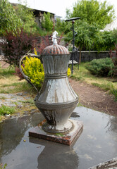 jug shaped outdoor drinking fountain in Gyumri, Armenia