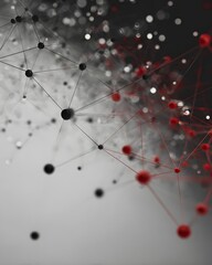 Modern illustration of interconnected dots and lines representing logistics network