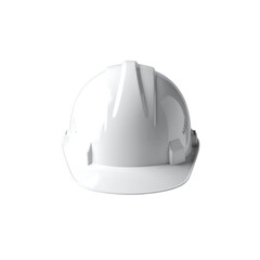 Clean white hardhat showcasing safety head protection on transparent background