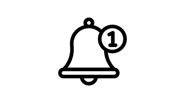 bell minimalist line animation