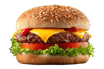 Close-up of a cheeseburger