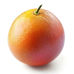 Vibrant Grapefruit Close-Up: A close-up shot of a juicy and ripe grapefruit. The image beautifully captures the textured peel and the fruit's refreshing appeal. 