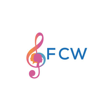 FCW &ldquo;Colorful music logo with human faces and treble clef design&rdquo; FCW Later Logo, &ldquo;Abstract music school logo with people and melody icon&rdquo;
