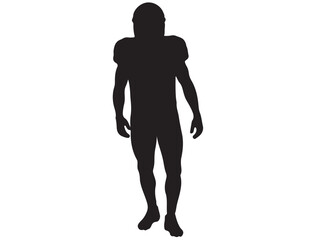 MALE AMERICAN FOOTBALL PLAYER SILHOUETTE