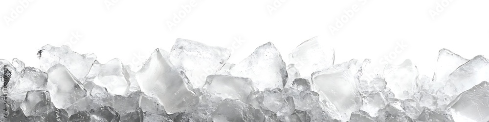 Aufkleber cool clarity: an array of glistening ice cubes arranged, creating a refreshing visual sensation, per