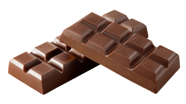 A delicious, smooth chocolate bar with a segmented design, showcasing its rich texture and tempting appeal.