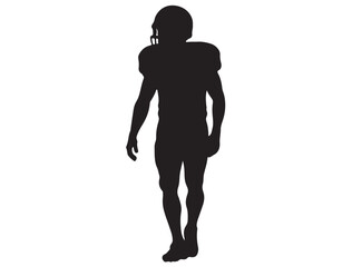 MALE AMERICAN FOOTBALL PLAYER SILHOUETTE