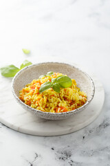 Saffron rice with vegetables