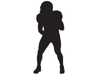 MALE AMERICAN FOOTBALL PLAYER SILHOUETTE