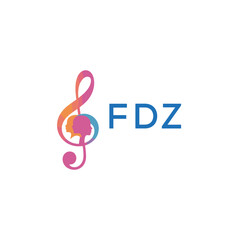 Obraz premium FDZ “Colorful music logo with human faces and treble clef design” FDZ Later Logo, “Abstract music school logo with people and melody icon” 