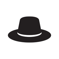 cowboy hat flat icon vector
