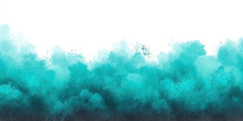 Abstract teal watercolor wash background