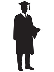 MALE GRADUATE SILHOUETTE